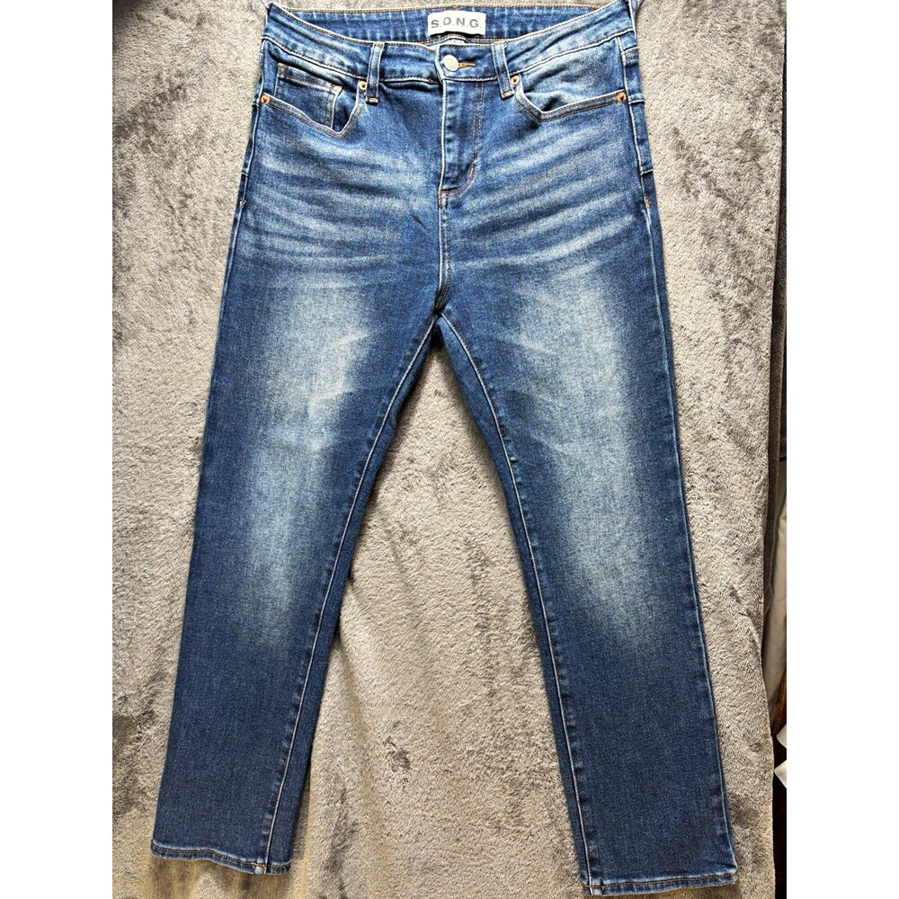 S.O.N.G. Women’s Juniors Size 9/29 Ankle Skinny Jeans Medium Wash Stretch Denim